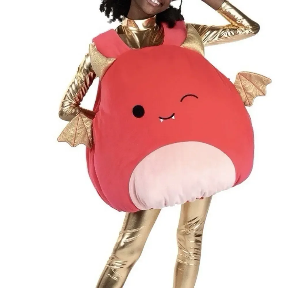 Squishmallows Karlie The Devil Deluxe Kids Costume Red Gold Halloween